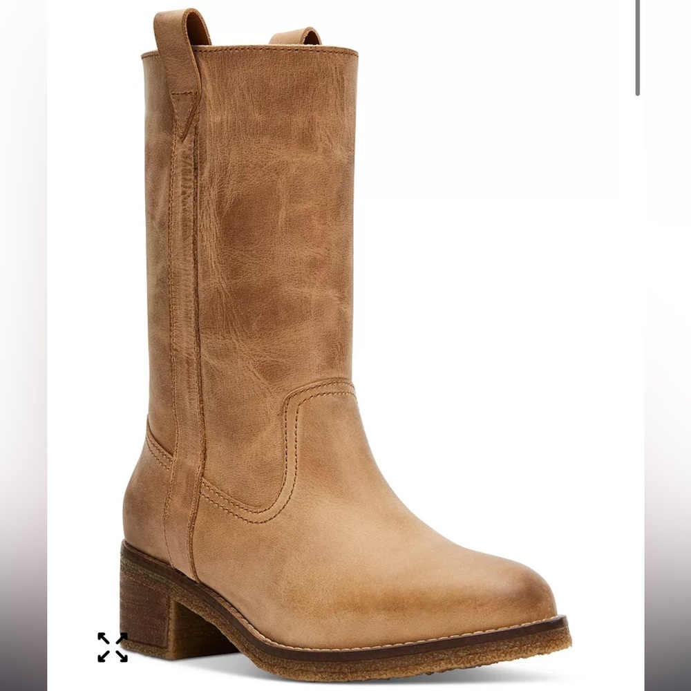 Steve Madden Winny Women's Tan Mid-Shaft Leather Boots